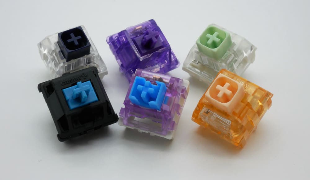 Range of Contemporary Clicky Mechanical Keyboard Switches