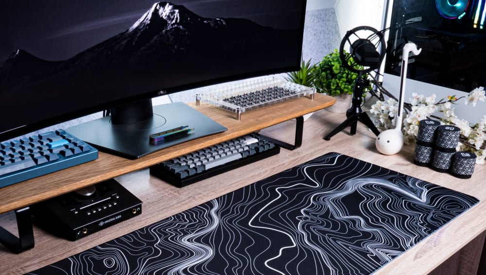 Computer desk sale black and white