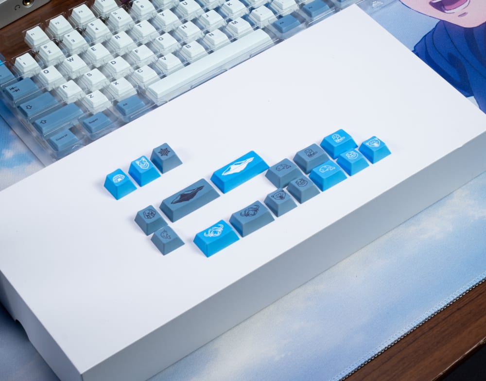 Cherry Profile Novelties for Arctic PBT Keycaps