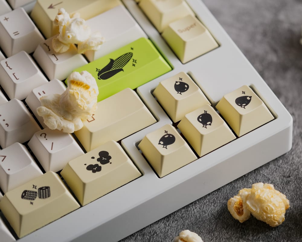 PolyCaps Corn Dye-Sub PBT Keycaps | Kinetic Labs