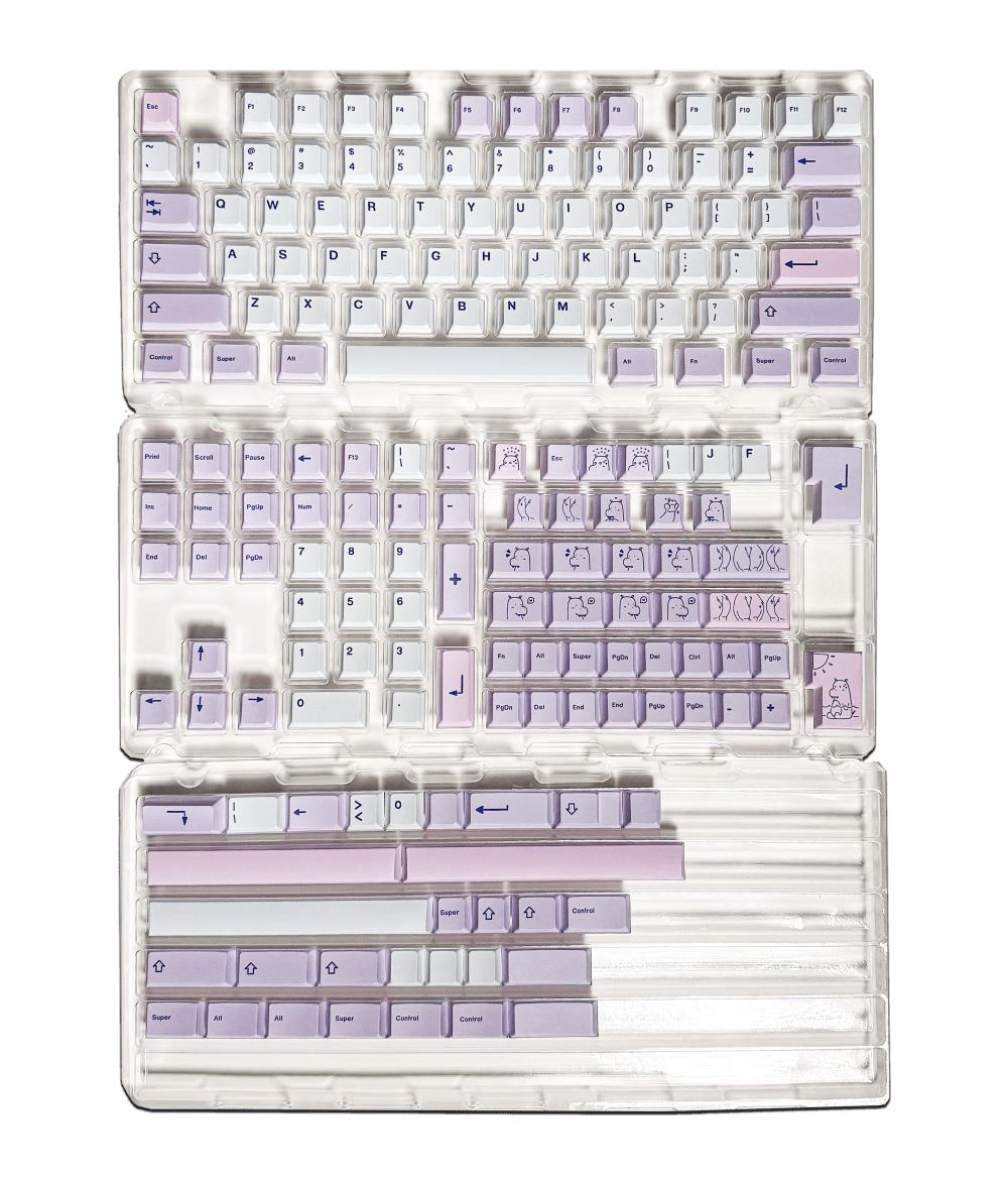 PolyCaps Hippo Dye-Sub PBT Keycaps | Kinetic Labs