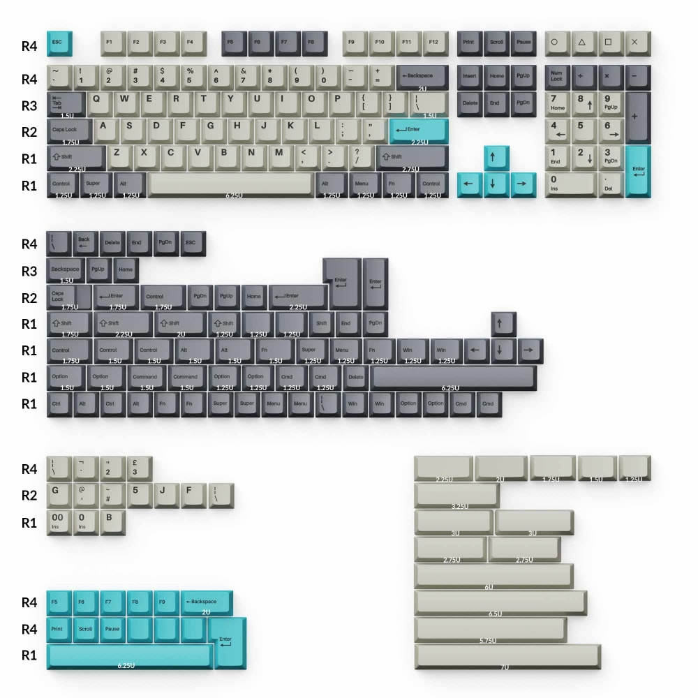 Keychron Dolch Blue Layout