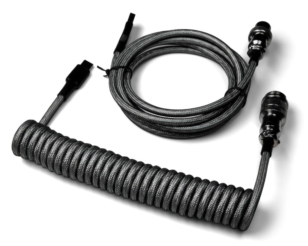 Coiled Aviator Cable for Mechanical Keyboards