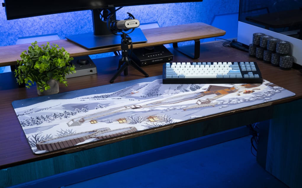 Hot Spring Retreat Desk Mat