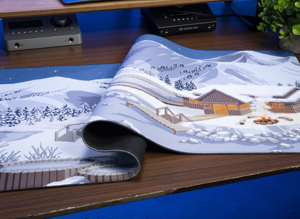 Hot Spring Retreat Desk Mat