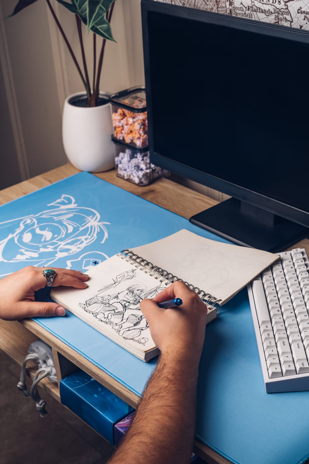 Designer desk pad top