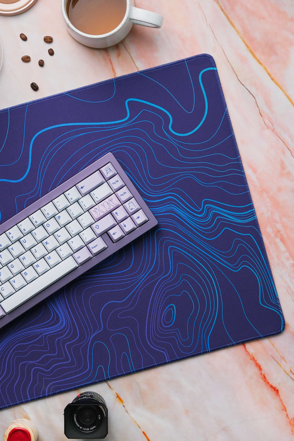 Yosemite Desk Mat with TG67 and Hippo keycaps