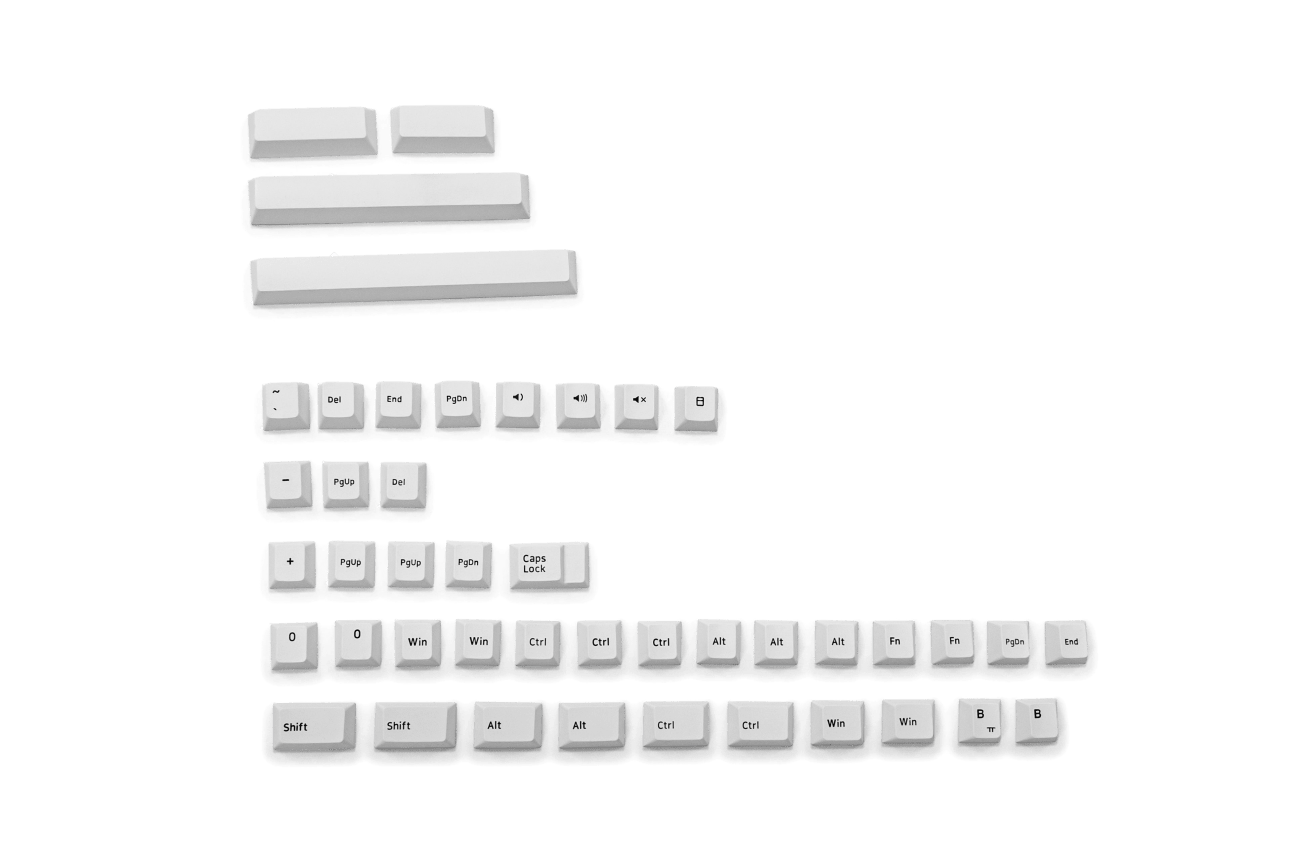 Black on White Keycaps Set