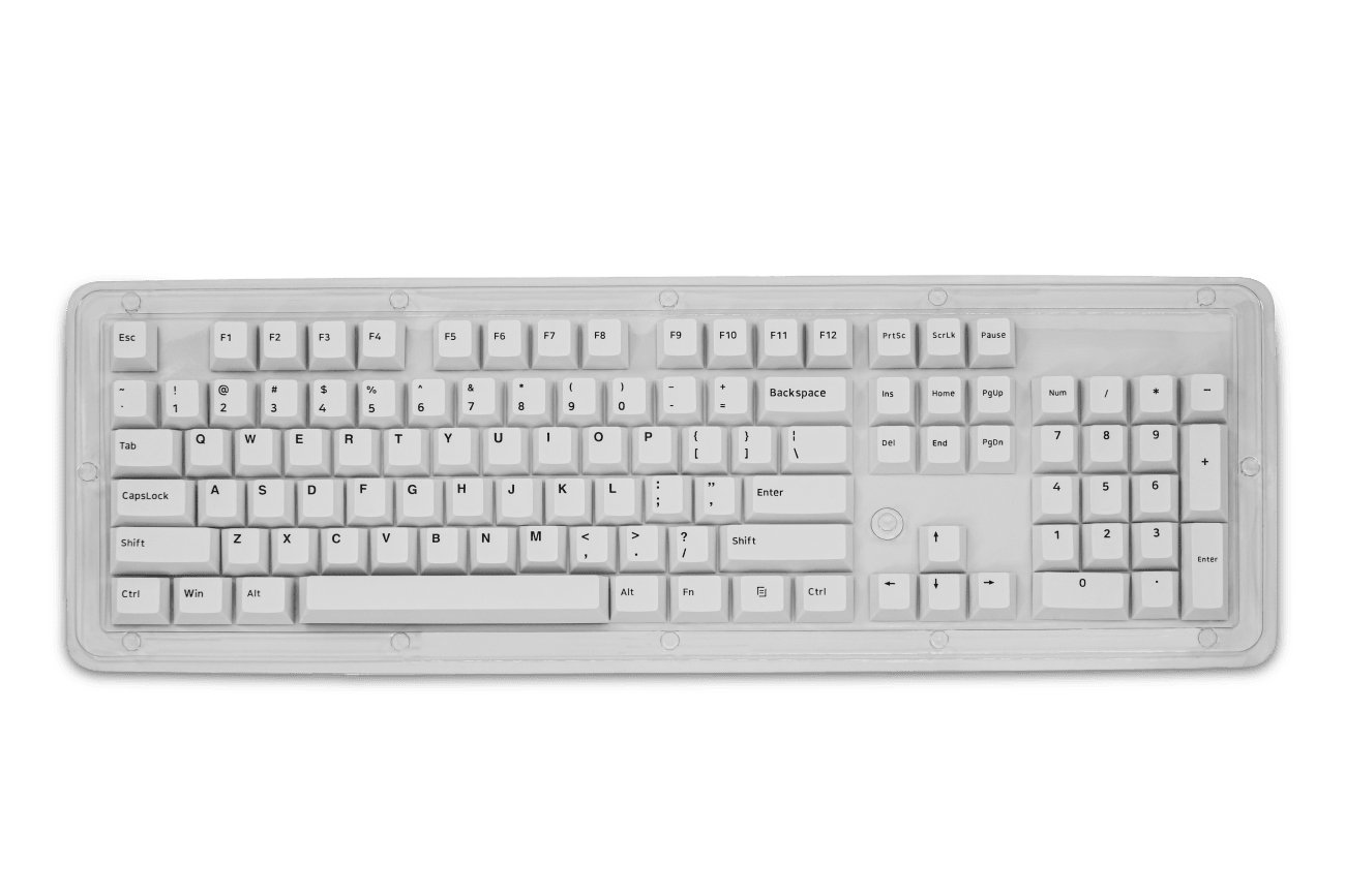 Black on White Keycaps Set