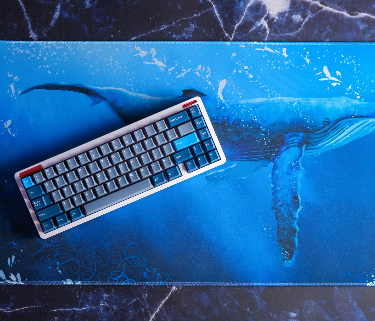 Blue Whale XL Desk Mat Mouse Pad