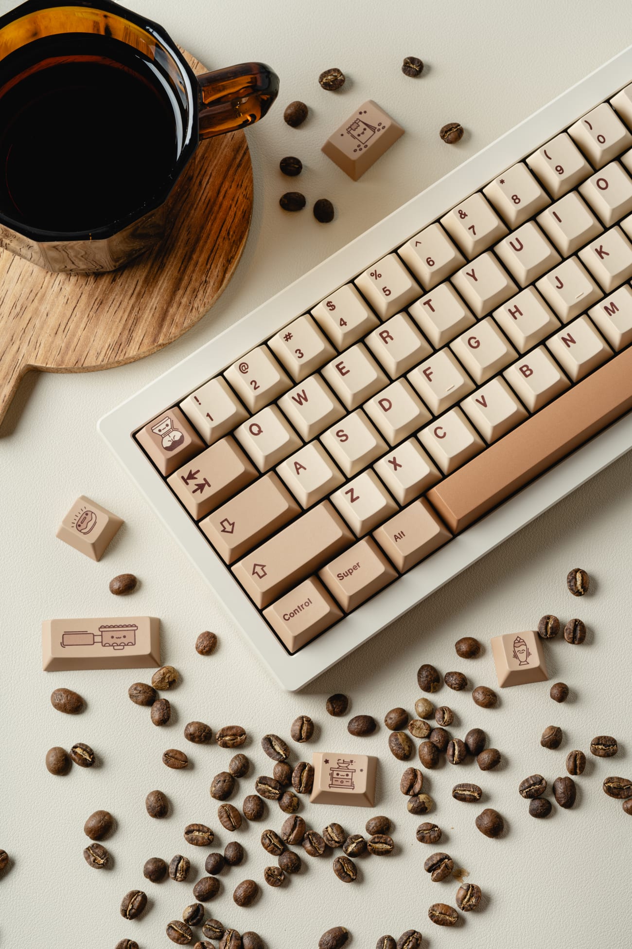 PolyCaps Coffee Shop PBT Keycaps Kinetic Labs