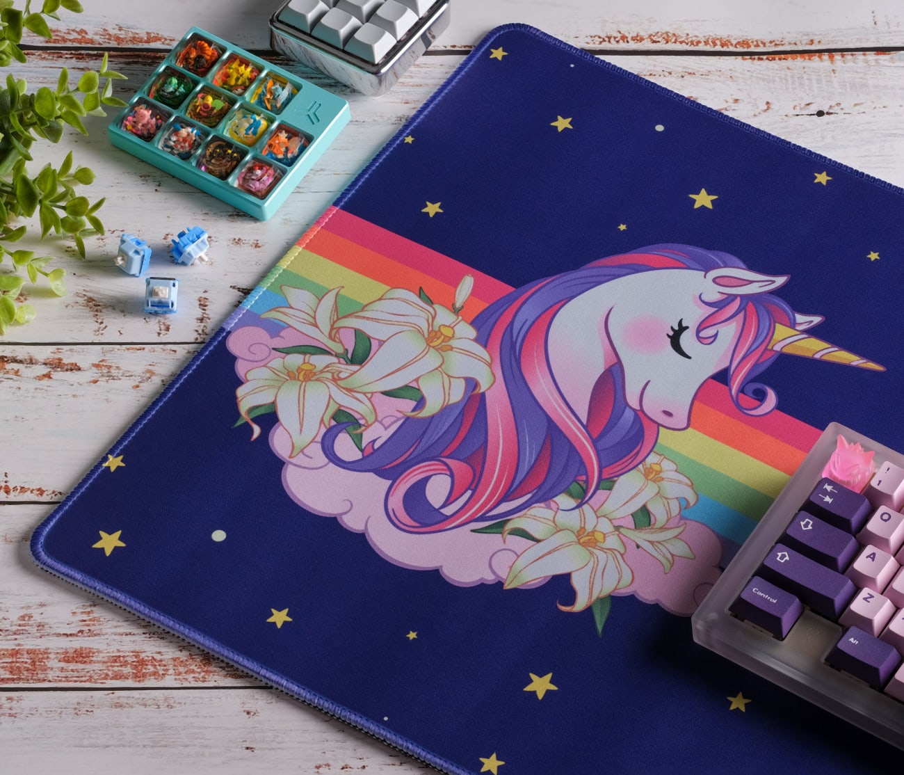 Rainbow Blast XL Desk Mat Mouse Pad