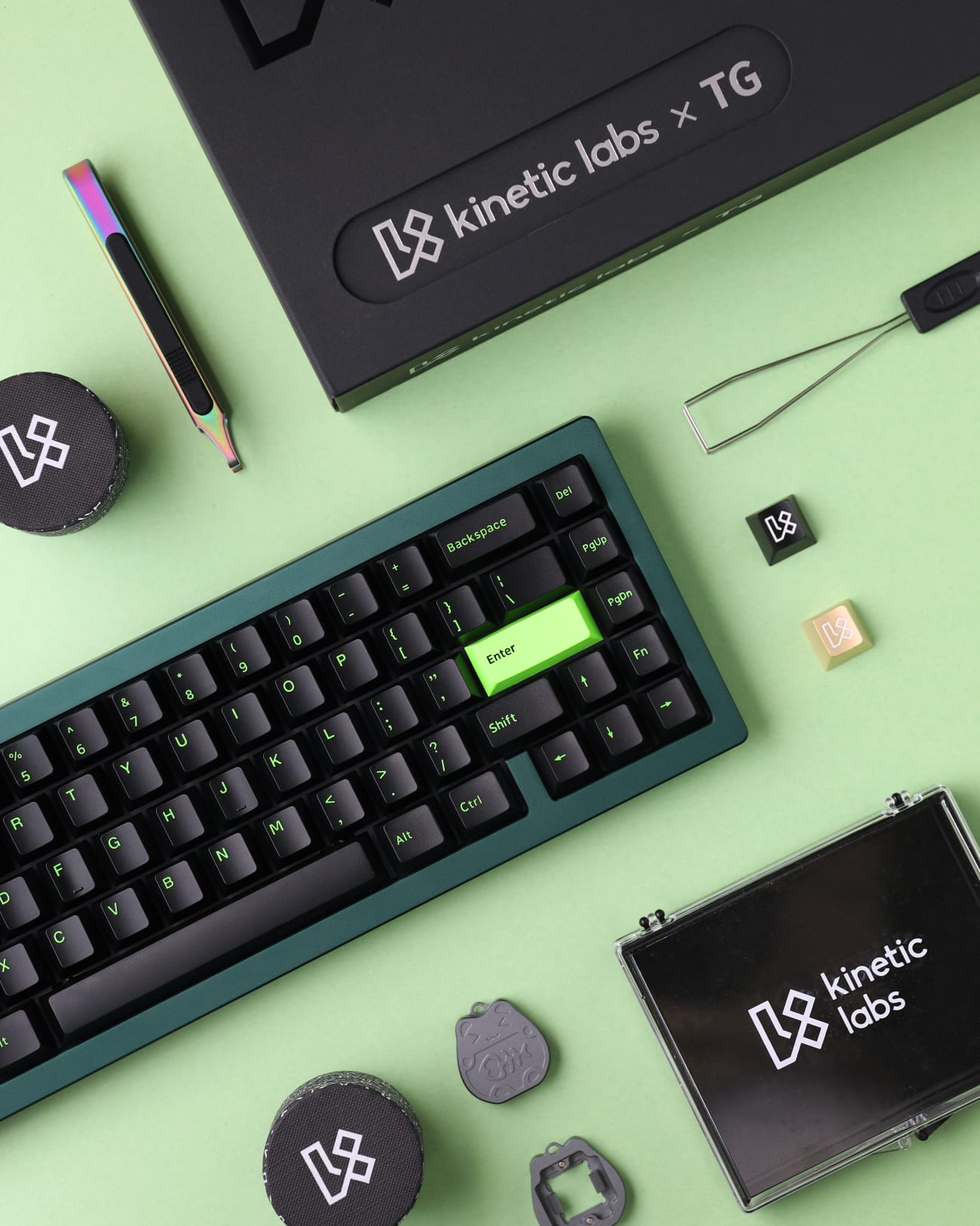 Dark Green TG67 with Code Keycaps