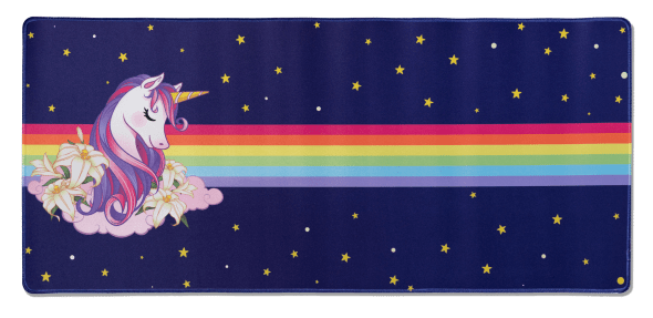 Rainbow Blast Unicorn Desk Mat Pad