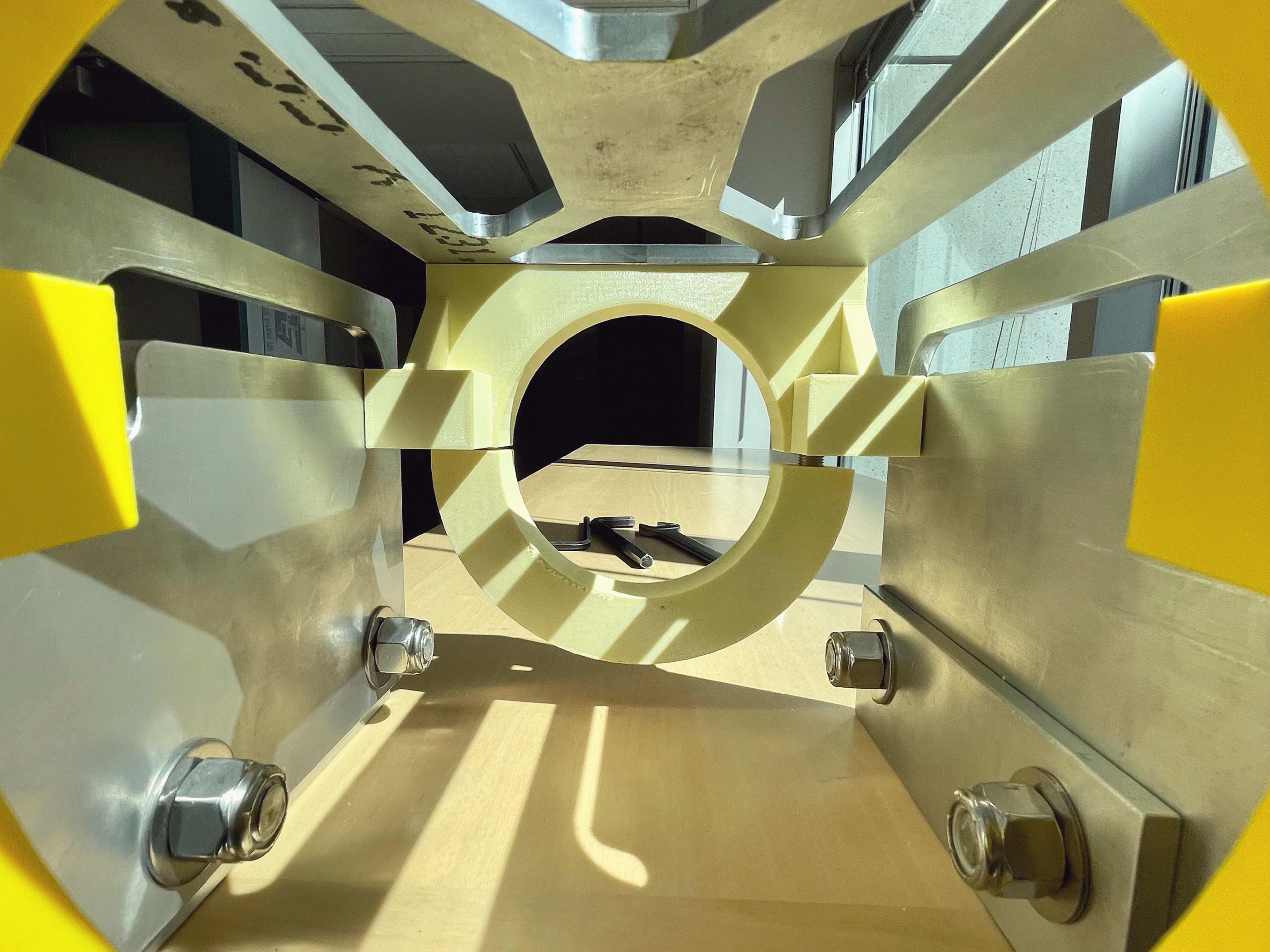 Interior view of sonar mount