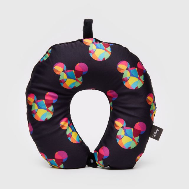 Disney Mickey Mouse Print On Black Neck Pillow