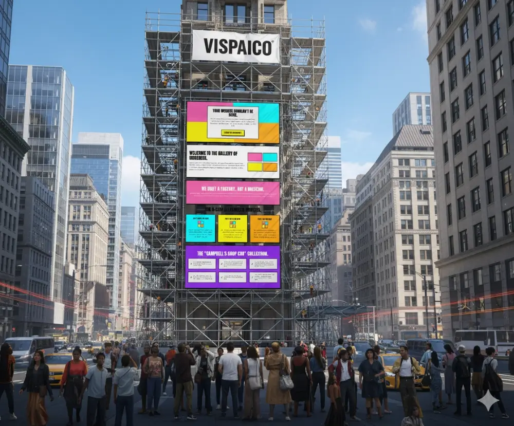 People standing in front of an Vispaico Building Site.