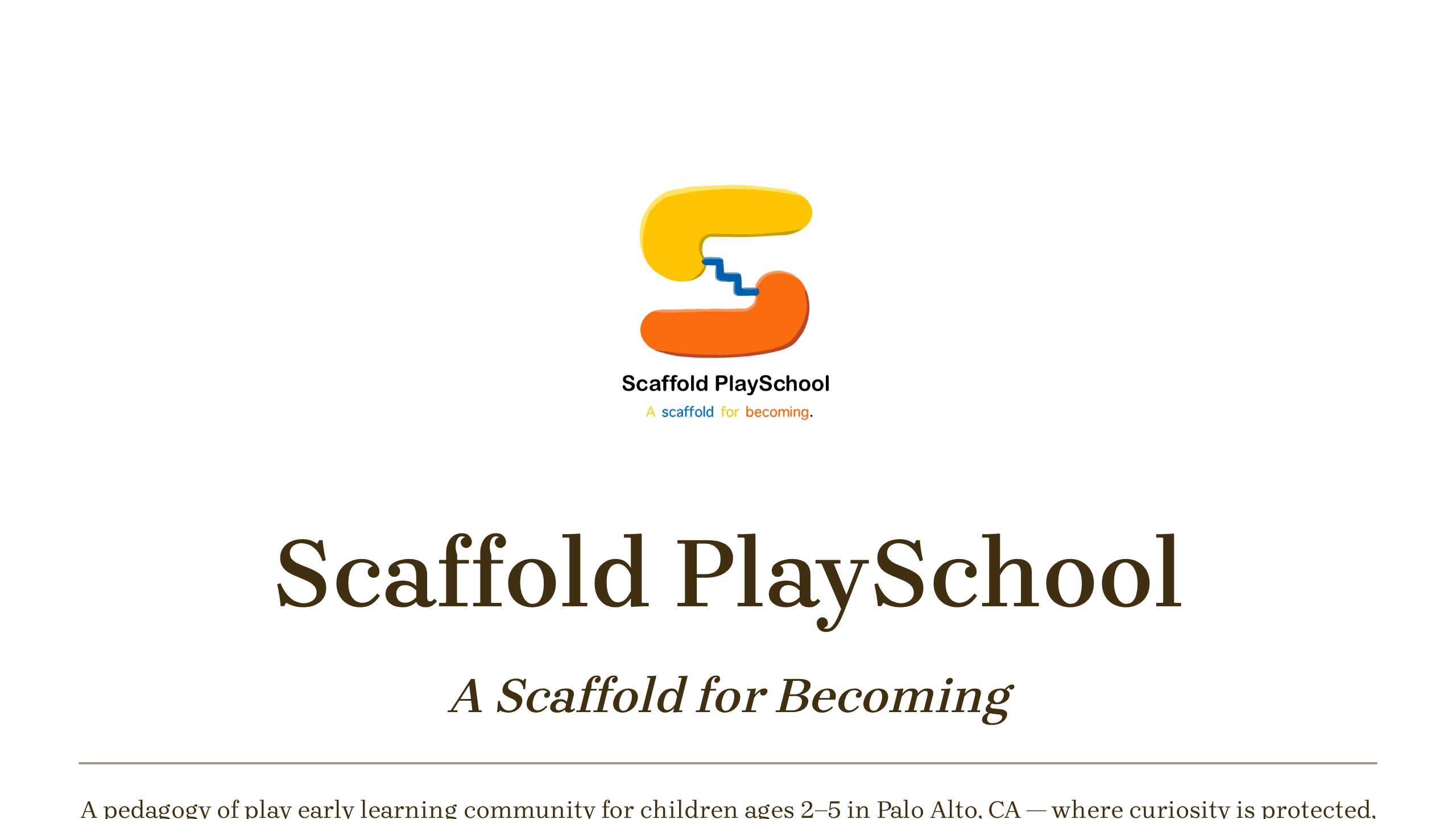 Scaffold Play School