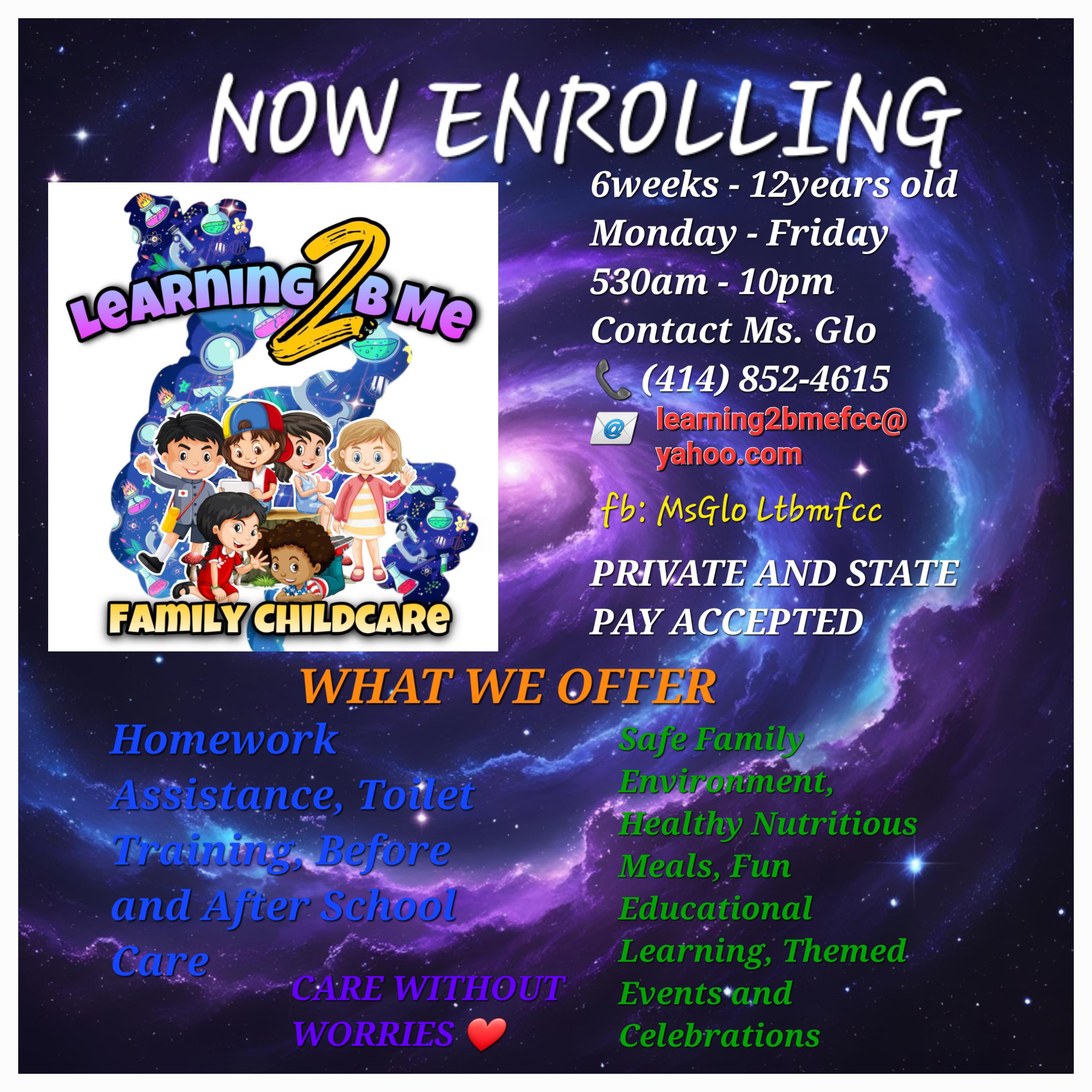 Learning 2B Me Family Child Care