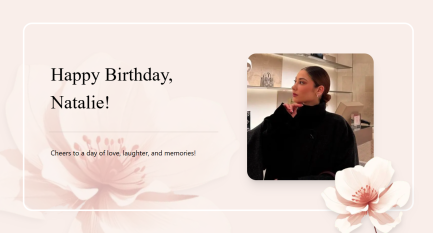 Birthday Page Example
