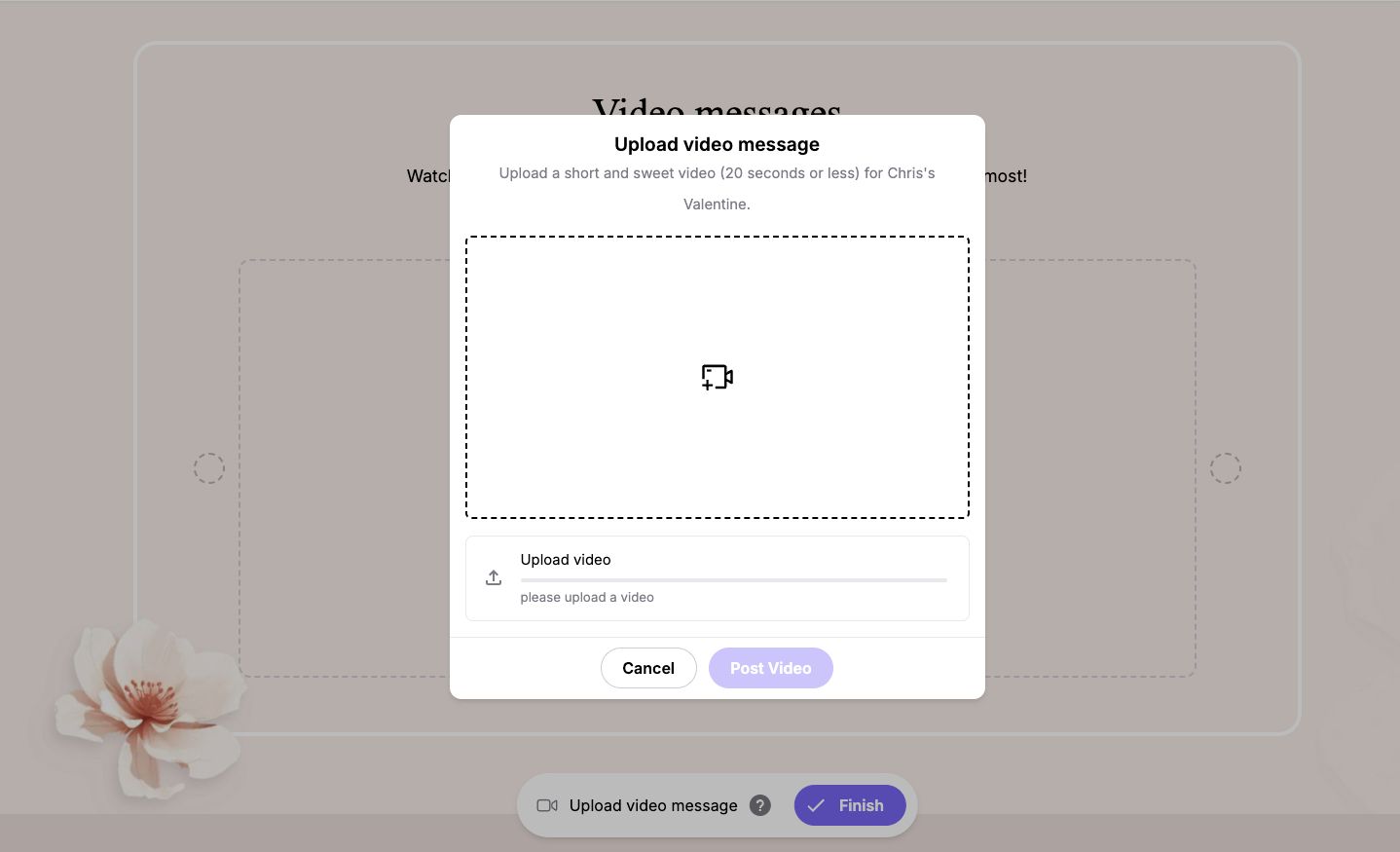 Uploading a video