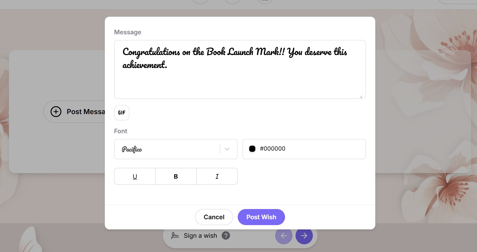 Leave a message