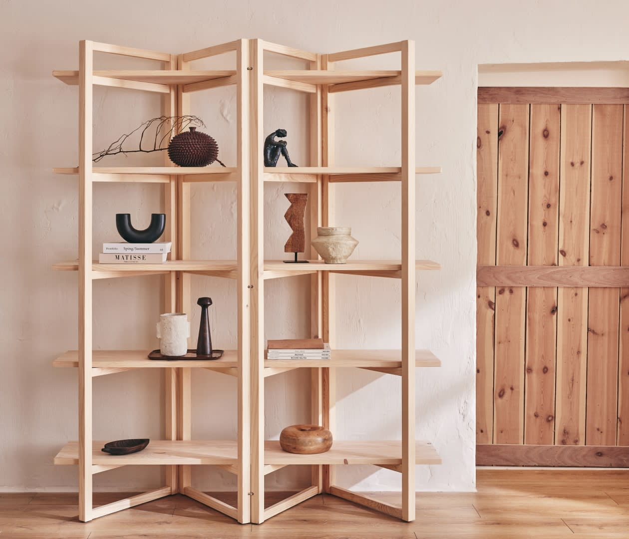 étagère bibliothèque en bois massif ori