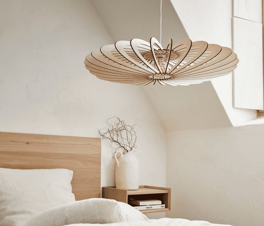 suspension en bois neo - atelier loupiote x kipli