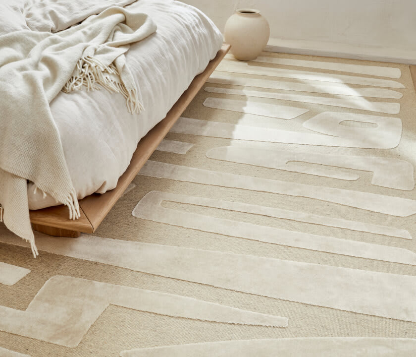 tapis graphique en laine joao
