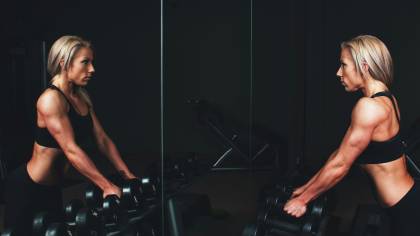 person in gym