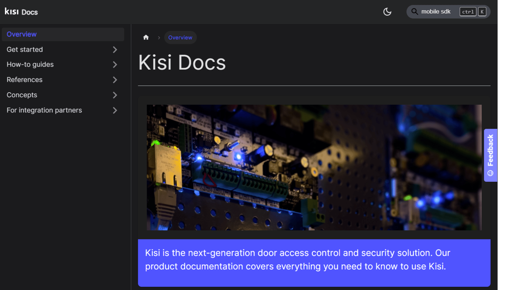 Kisi product documentation portal