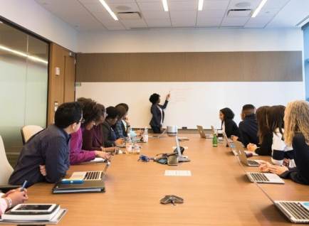 People sitting at a conference table