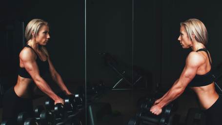 person in gym