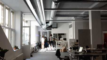 Kisi team members testing Deep Purple's hack week project