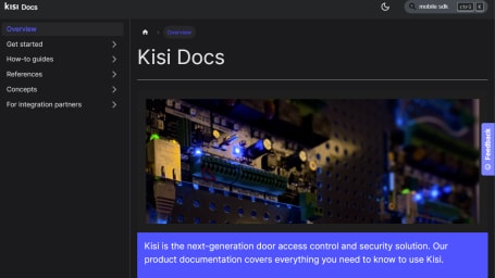 Kisi product documentation portal