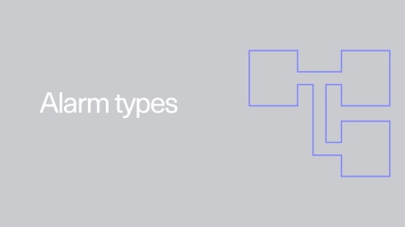 Branded Kisi image showing the text: Alarm types