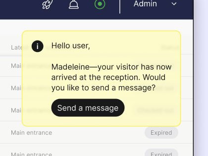 Visitor sign in system