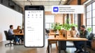 Desk booking software on mobile and booking notification