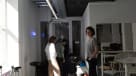 An image of 4 Kisi employees in Kisi's Stockholm office during hack week