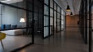 Fractional office space with access control reader on the door
