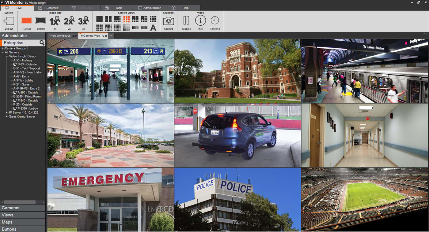 Network video monitoring software outlet
