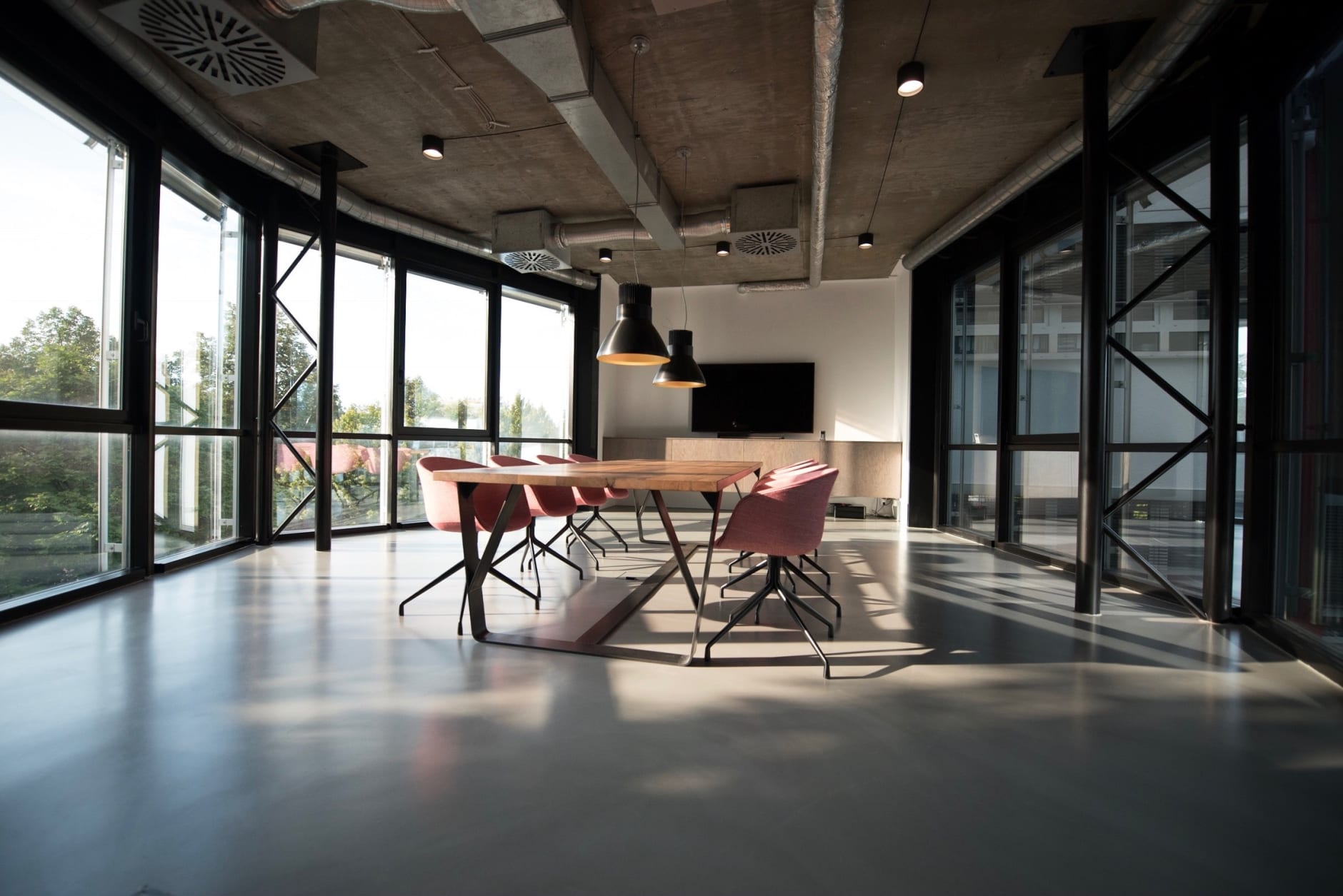 conference room with table