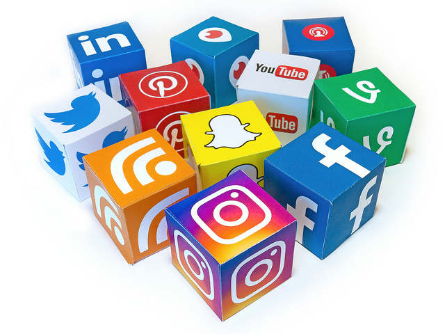 a range of social media
