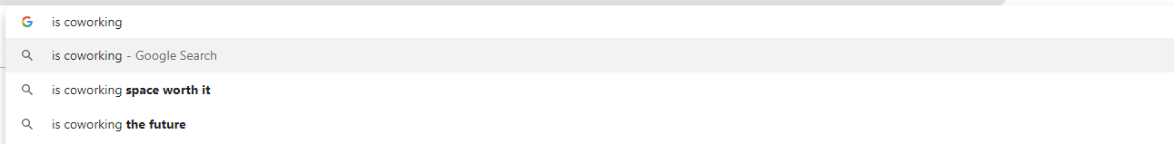 auto-suggest feature of Google
