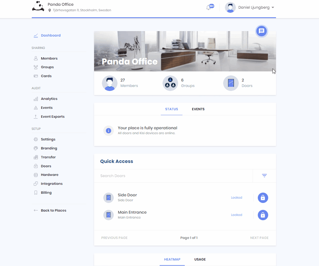 Access Notifications from Cloud Dashboard