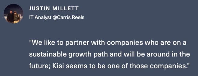 Kisi manufacturing testimonial
