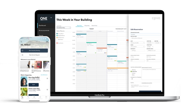 Cove dashboard with laptop