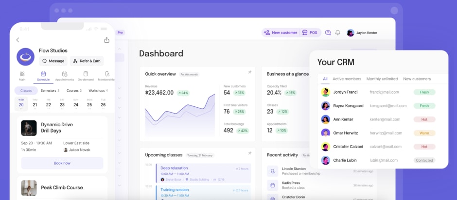 Momence dashboard
