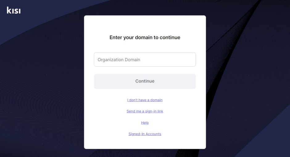 Entering a Kisi Organization