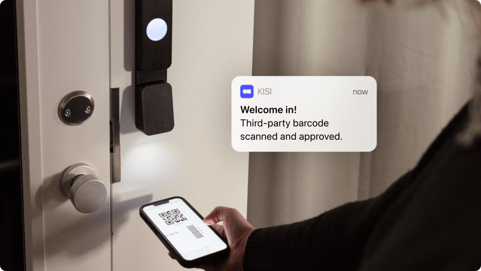 Bring partner QR and barcodes to Kisi